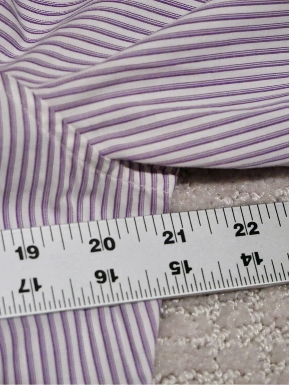 Gucci Mens Slim Fit Striped Dress Shirt Purple White Size 41 16 Made‎ in Italy